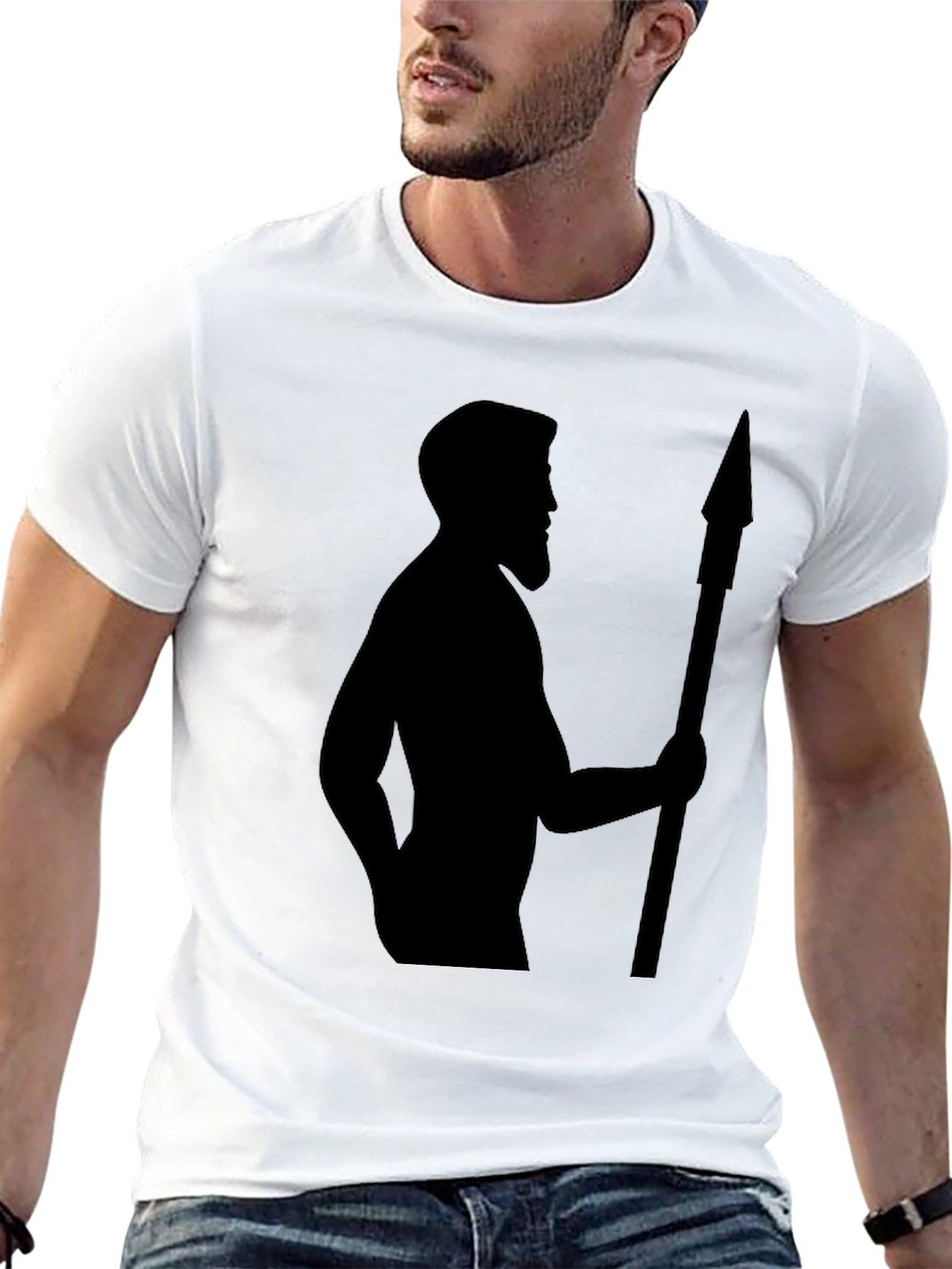 Spartan Silhouette Graphic Tee - Black