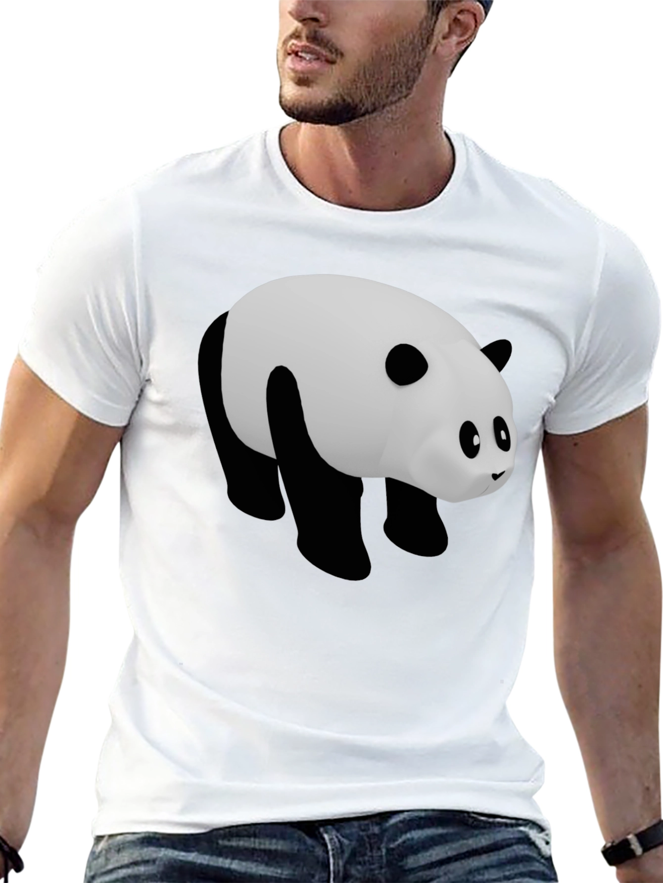 Panda Graphic Tee - Black Casual Comfort