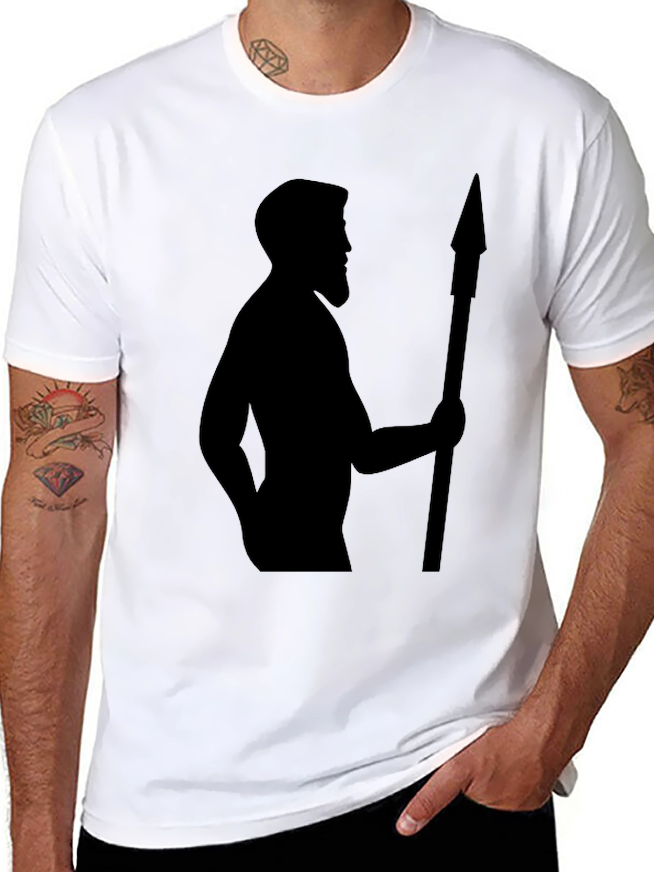 Spartan Silhouette Graphic Tee - Black