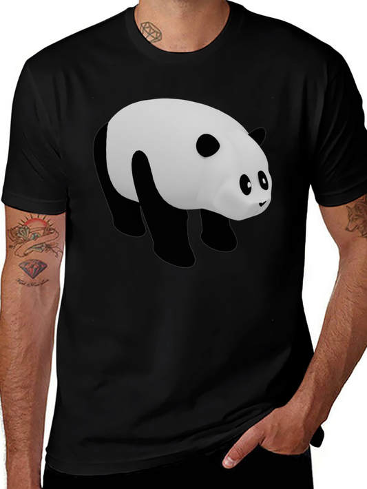 Panda Graphic Tee - Black Casual Comfort